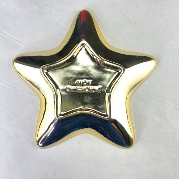 Vintage Avon Candle Bougies Gold Tone Star Plate - Picture 2 of 10